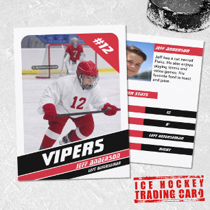 Eishockey-Handelskarte in Vigorot Red White Telefonnummerkarte