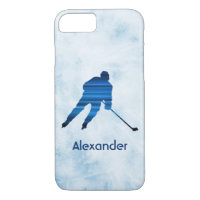 Eishockey-Handy-Spieler Name blau