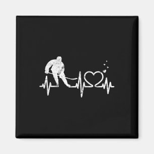 Eishockey Herz Valentinstag Herzschlag Jungen Mädc Magnet