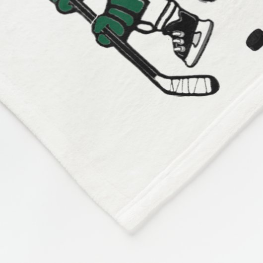 Eishockey-Holiday-Geschenk Fleecedecke (Ecke)