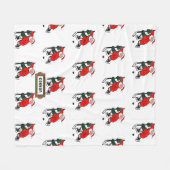 Eishockey-Holiday-Geschenk Fleecedecke (Vorderseite (Horizontal))
