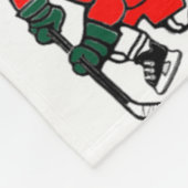 Eishockey-Holiday-Geschenk Fleecedecke (Ecke)