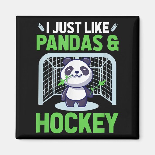 Eishockey I wie Pandas & amp; Hockey Magnet (Vorne)