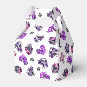 Eishockey Ice-Skaten Girls Rosa Lila Geburtstag Geschenkschachtel