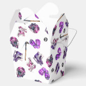 Eishockey Ice-Skaten Girls Rosa Lila Geburtstag Geschenkschachtel (Geöffnet)