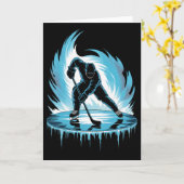 Eishockey-Illustrationsgrafik Karte (Gelbe Blume)