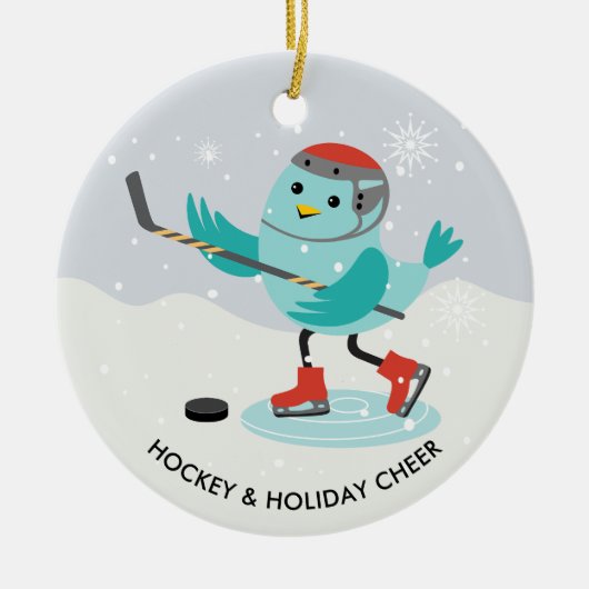 Eishockey individualisierbares Foto Keramik Ornament (Vorne)