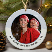 Eishockey individualisierbares Foto Keramik Ornament