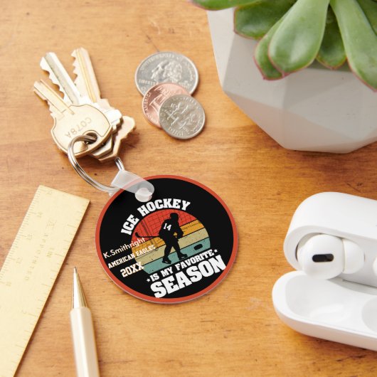 Eishockey ist meine Lieblingssaison Schlüsselanhänger (Schreibtisch)