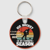 Eishockey ist meine Lieblingssaison Schlüsselanhänger (Rückseite)