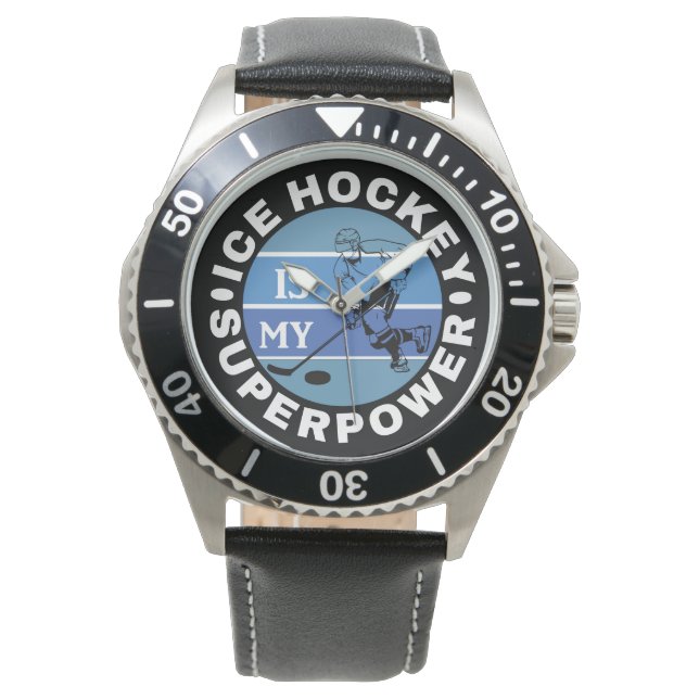 Eishockey ist meine Supermacht Armbanduhr (Vorderseite)