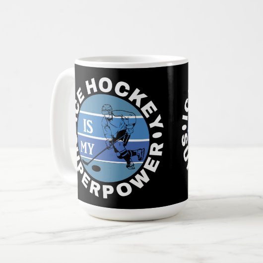 Eishockey ist meine Supermacht Kaffeetasse (Vorderseite Links)