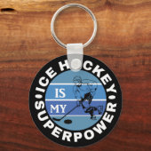Eishockey ist meine Supermacht Schlüsselanhänger (Vorderseite)