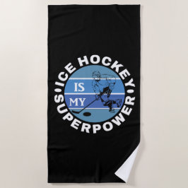 Eishockey ist meine Supermacht Strandtuch