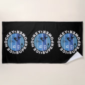 Eishockey ist meine Supermacht Strandtuch (Vorderseite)