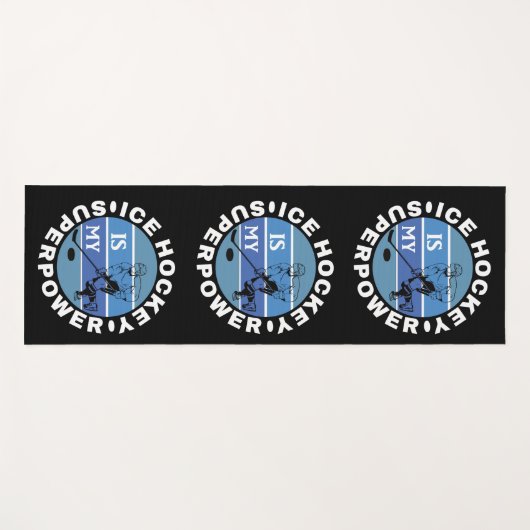 Eishockey ist meine Supermacht Yogamatte (Vorderseite (Horizontal))