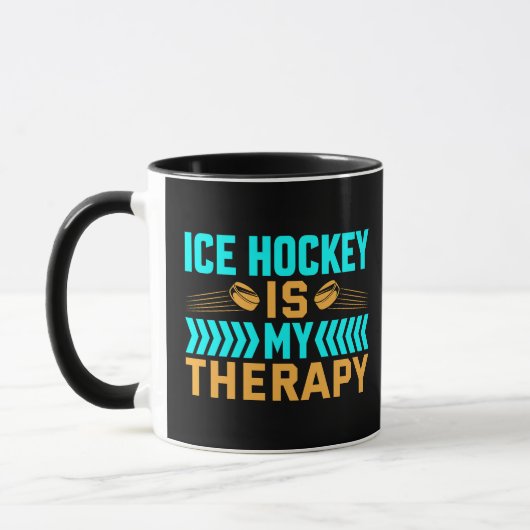 Eishockey ist meine Therapie Tasse (Links)