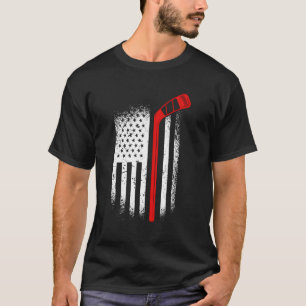 Eishockey Jersey Penalty Box Puck Us Flag T-Shirt