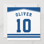 Eishockey Jersey Themenbereiche Party Einladungen, Einladung (Rückseite)