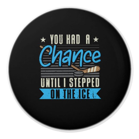 Eishockey Keramikknauf (Vorderseite)