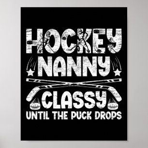 Eishockey-Kindermädchen Oma Lustiges Kindermädchen Poster