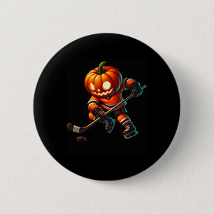 Eishockey-Kürbiskopf-Halloween-Kostüm Männer Junge Button