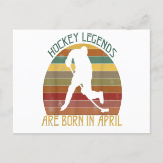 Eishockey Legenden sind im April Geburtstag Gebore Postkarte