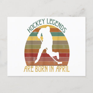 Eishockey-Legenden werden am April-Geburtstag gebo Postkarte