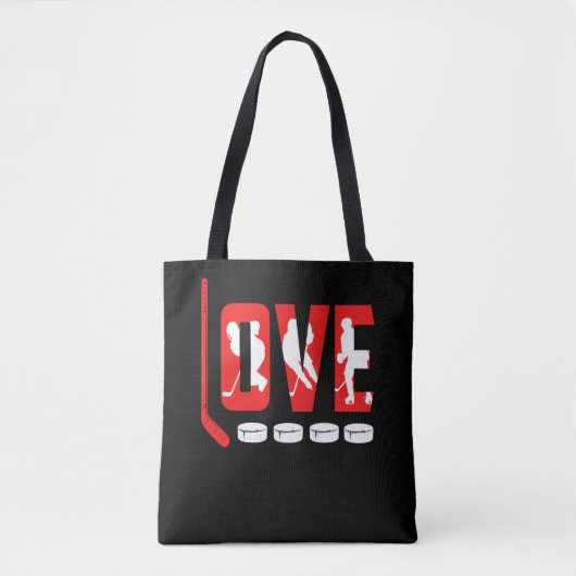 Eishockey-Liebe Eissport Tasche (Vorderseite)