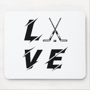 Eishockey-Liebesstöcke Lustiger Eishockeyspieler G Mousepad