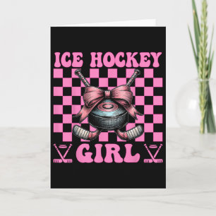 Eishockey Mädchen Coquette Schleife  Karte