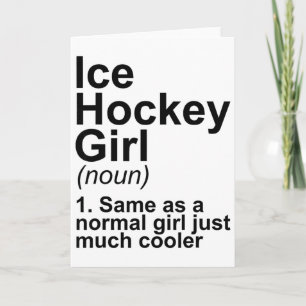 Eishockey-Mädchen-Definition Karte