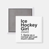 Eishockey Mädchen Definition Magnet (Vorderseite/Rückseite)