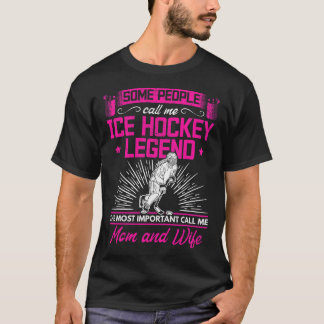 Eishockey-Mama Familien-Hockeyspieler Eishockey Pl T-Shirt