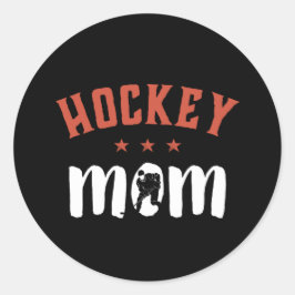 Eishockey-Mama Vintag Retro Proud Sportmutter Runder Aufkleber