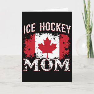 Eishockey-Mama Vintage abgenutzt Kanada-Flagge Spo Karte