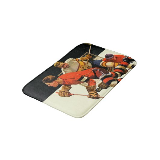 Eishockey-Match Badematte (Schrägansicht)