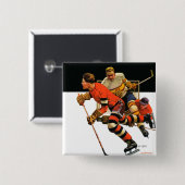 Eishockey-Match Button (Vorne & Hinten)