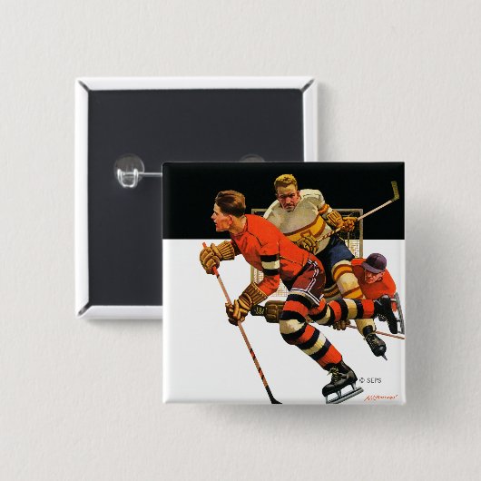 Eishockey-Match Button (Vorne & Hinten)