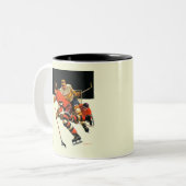 Eishockey-Match Zweifarbige Tasse (Vorderseite Links)