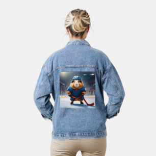 Eishockey Meerschweinchen, Jeansjacke