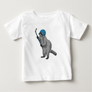 Eishockey mit Eishockeyschläger Baby T-shirt