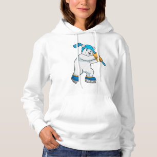 Eishockey mit Eishockeyschläger Hoodie