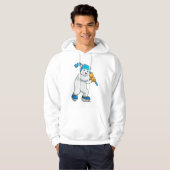 Eishockey mit Eishockeyschläger Hoodie (Vorne ganz)