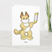 Eishockey mit Eishockeyschläger Karte (Rückseite)