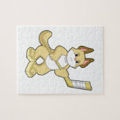 Eishockey mit Eishockeyschläger Puzzle (Horizontal)