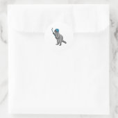 Eishockey mit Eishockeyschläger Runder Aufkleber (Tasche)