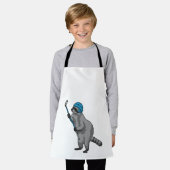 Eishockey mit Eishockeyschläger Schürze (Getragen)