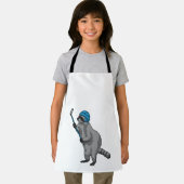 Eishockey mit Eishockeyschläger Schürze (Insitu)