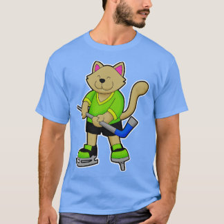 Eishockey mit Eishockeyschläger T-Shirt
